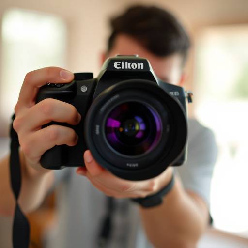 Un appareil photo reflex numérique, représentant un cours de photographie.