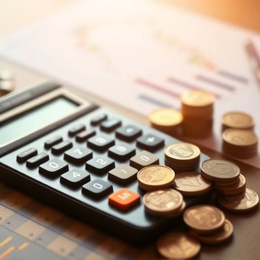 Une calculatrice et des pièces de monnaie, représentant un cours de finance.